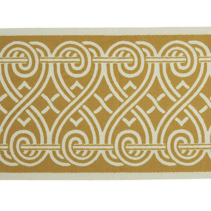 Suzette Tape Gold 79132 by Schumacher Designer Trim Jill Lasersohn - Swanky Fabrics -
