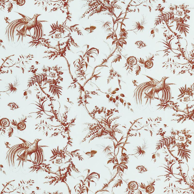 Toile De La Prairie Brown 179572 by Schumacher Designer Fabric Jill Lasersohn 27.0" - Swanky Fabrics -