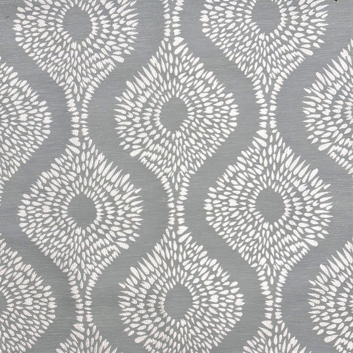 Emb By Lomasi B Fog by Europatex Designer Fabric Embroideries by Lomasi 70% Polyester, 15% Cotton, 15% Linen 9.71" H, 9.89" V 54.00 inches - Swanky Fabrics -