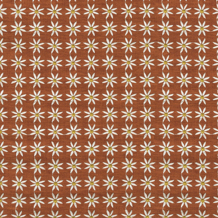 Daisy Emb Spice 470542 by PKL Studio Designer Fabric - Base: 28% cotton, 72% polyester Emb: 100% rayon India 51000 Horizontal: 1.1 and Vertical: 1 55 - Swanky Fabrics -