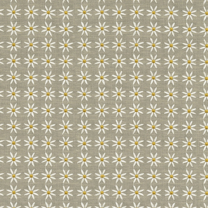 Daisy Emb Stone 470543 by PKL Studio Designer Fabric - Base: 28% cotton, 72% polyester Emb: 100% rayon India 51000 Horizontal: 1.1 and Vertical: 1 55 - Swanky Fabrics -