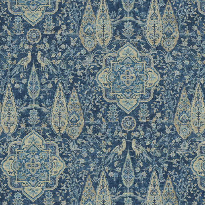 Wanderer Copen 470562 by PKL Studio Designer Fabric - 75% cotton, 25 linen Pakistan 15000 Horizontal: 13.5 and Vertical: 25.25 54 - Swanky Fabrics -
