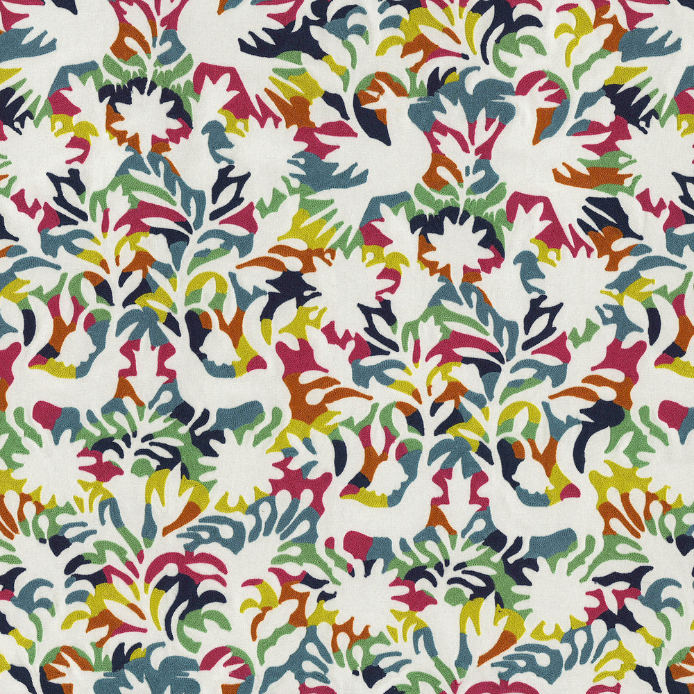 Free Spirit Emb Carnival 470580 by PKL Studio Designer Fabric - Base: 100% cotton Emb: 100% acrylic India 18000 Horizontal: 26.75 and Vertical: 30.75 57 - Swanky Fabrics -