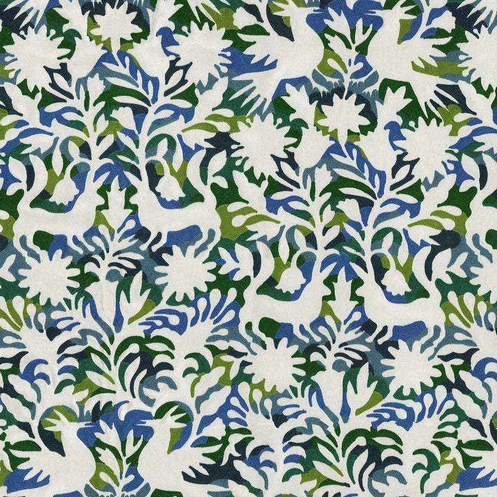 Free Spirit Emb Tropics 470581 by PKL Studio Designer Fabric - Base: 100% cotton Emb: 100% acrylic India 18000 Horizontal: 26.75 and Vertical: 30.75 57 - Swanky Fabrics -