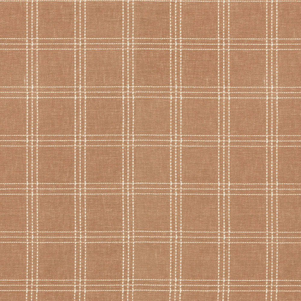 Catalina Check Clay 470615 by PKL Studio Designer Fabric - 83% polyester, 17% cotton India 51000 Horizontal: 2.25 and Vertical: 2 55 - Swanky Fabrics -