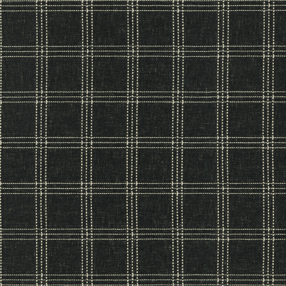 Catalina Check Onyx 470617 by PKL Studio Designer Fabric - 83% polyester, 17% cotton India 51000 Horizontal: 2.25 and Vertical: 2 55 - Swanky Fabrics -