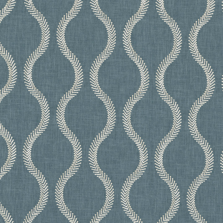 Flourish Emb Baltic 470821 by PKL Studio Designer Fabric - Base: 52% polyester, 48% cotton Emb: 100% rayon India 51000 Horizontal: 3.88 and Vertical: 4.5 55 - Swanky Fabrics -
