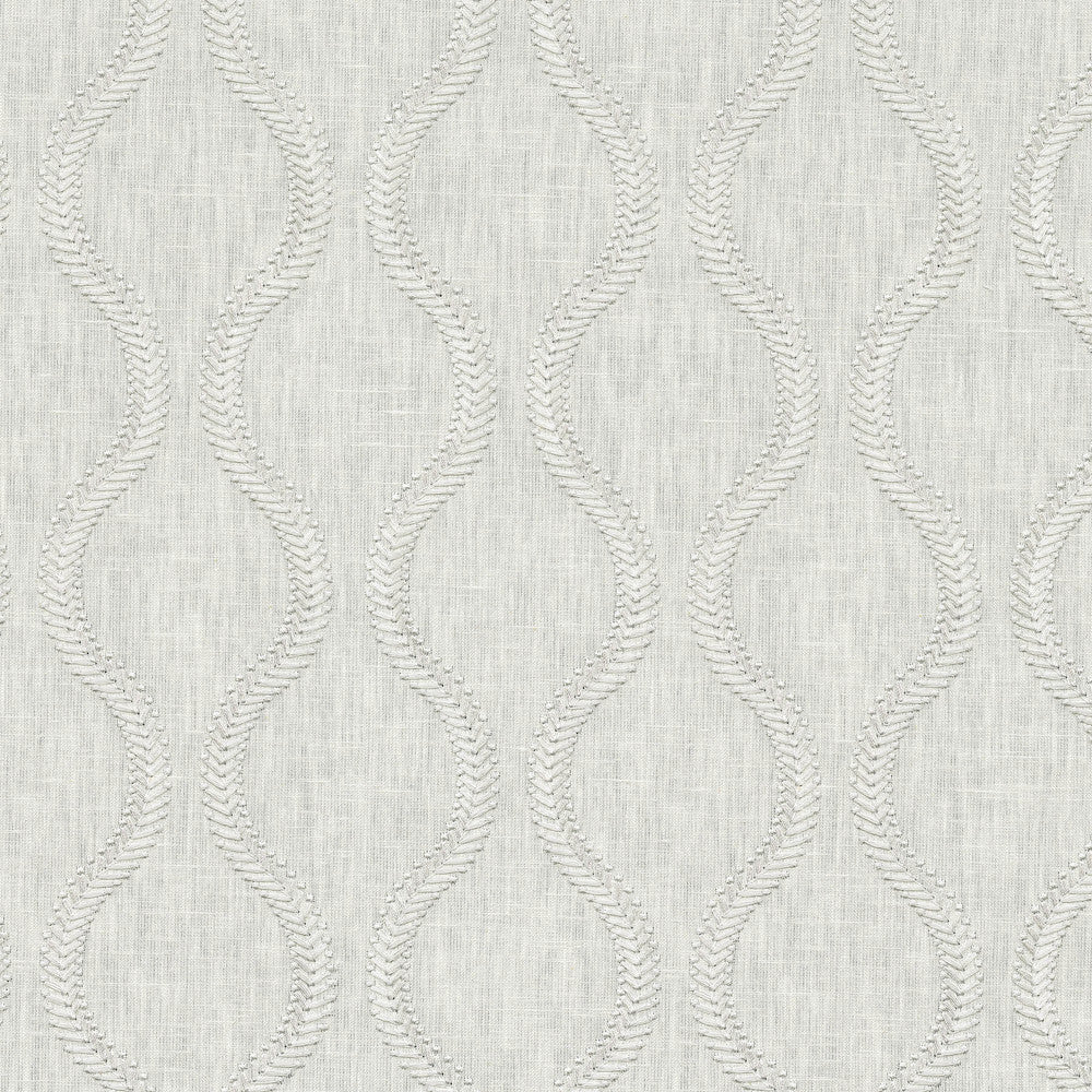 Flourish Emb Platinum 470822 by PKL Studio Designer Fabric - Base: 52% polyester, 48% cotton Emb: 100% rayon India 51000 Horizontal: 3.88 and Vertical: 4.5 55 - Swanky Fabrics -