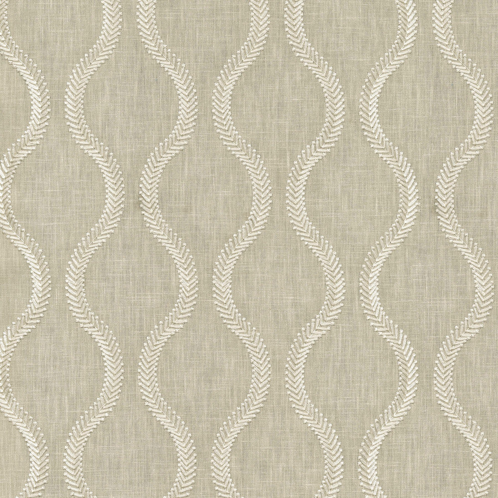 Flourish Emb Linen 470824 by PKL Studio Designer Fabric - Base: 52% polyester, 48% cotton Emb: 100% rayon India 51000 Horizontal: 3.88 and Vertical: 4.5 55 - Swanky Fabrics -
