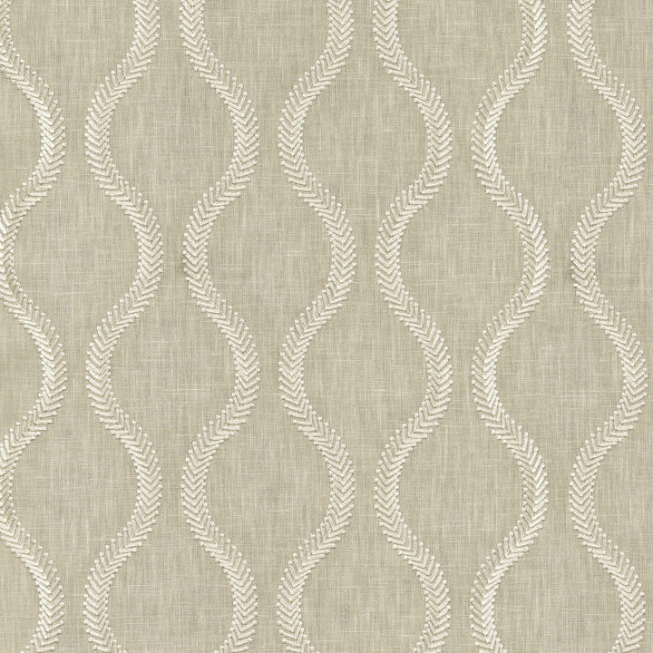 Flourish Emb Linen 470824 by PKL Studio Designer Fabric - Base: 52% polyester, 48% cotton Emb: 100% rayon India 51000 Horizontal: 3.88 and Vertical: 4.5 55 - Swanky Fabrics -