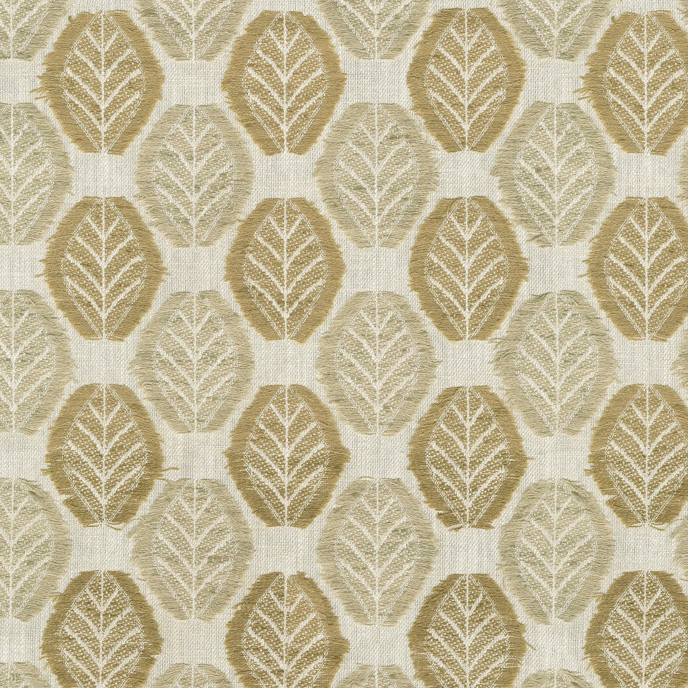 Fringe Leaf Wheat 470833 by PKL Studio Designer Fabric - 43% cotton, 57% polyester India 30000 Horizontal: 3.38 and Vertical: 3.75 55 - Swanky Fabrics -