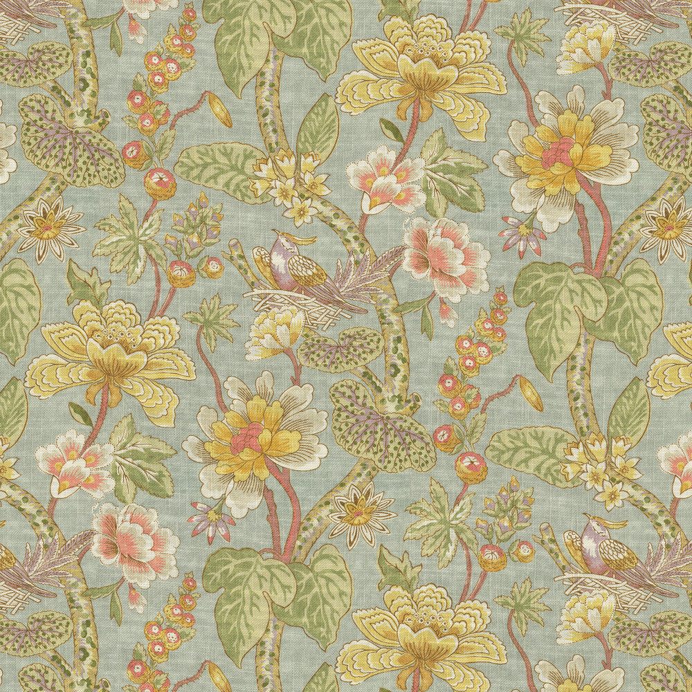 Imogene Gold Dust 470990 by PKL Studio Designer Fabric - 75% cotton, 25% linen Pakistan 15000 Horizontal: 27 and Vertical: 25.25 54 - Swanky Fabrics -