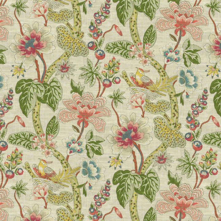 Imogene Apple Blossom 470991 by PKL Studio Designer Fabric - 75% cotton, 25% linen Pakistan 15000 Horizontal: 27 and Vertical: 25.25 54 - Swanky Fabrics -
