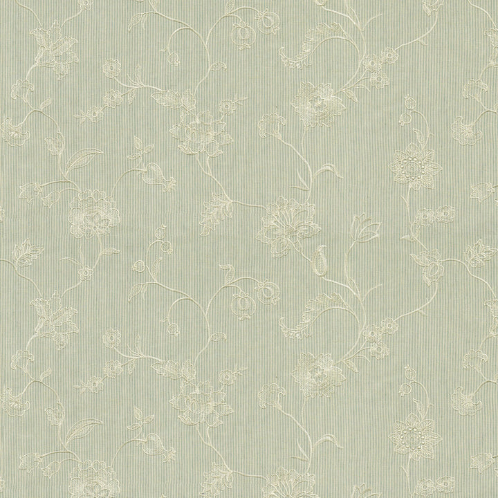 Homestead Mist 471111 by P/K LIFESTYLES Designer Fabric - Base 50% polyester, 30% cotton, 20% linen / Emb. 100% polyester India 15000 Horizontal: 25.5 and Vertical: 15.5 54  - Swanky Fabrics -