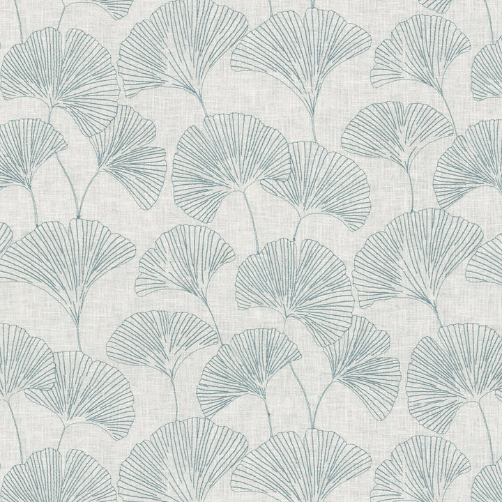 Ginko Emb. Sky 471120 by P/K LIFESTYLES Designer Fabric - Base 55% cotton, 46% polyester / Emb. 49% cotton, 51% polyester India 51000 Horizontal: 17 and Vertical: 15.5 54  - Swanky Fabrics -
