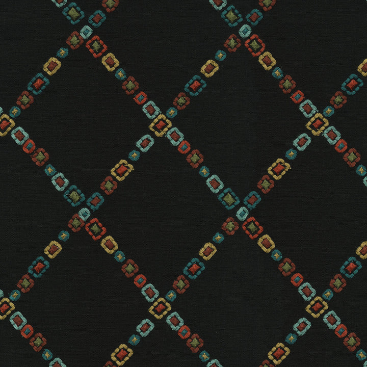 Diamond Jewel Emb. Canyon 471132 by P/K LIFESTYLES Designer Fabric - Base: 100% cotton / Emb. 100% polyester India 51000 Horizontal: 6.5 and Vertical: 7.5 55  - Swanky Fabrics -