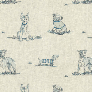 Dog Days Emb. Porcelain 471221 By P/K Lifestyles Designer Fabric