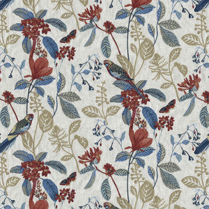 Parakeet Emb. Indienne 471262 By P/K Lifestyles Designer Fabric