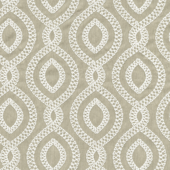 Pavilion Emb. Linen 471285 by P/K LIFESTYLES Designer Fabric - Base 68% polyester, 21% linen, 11% cotton / Emb. 100% polyester India 51000 Horizontal: 6.75 and Vertical: 6.25 54  - Swanky Fabrics -
