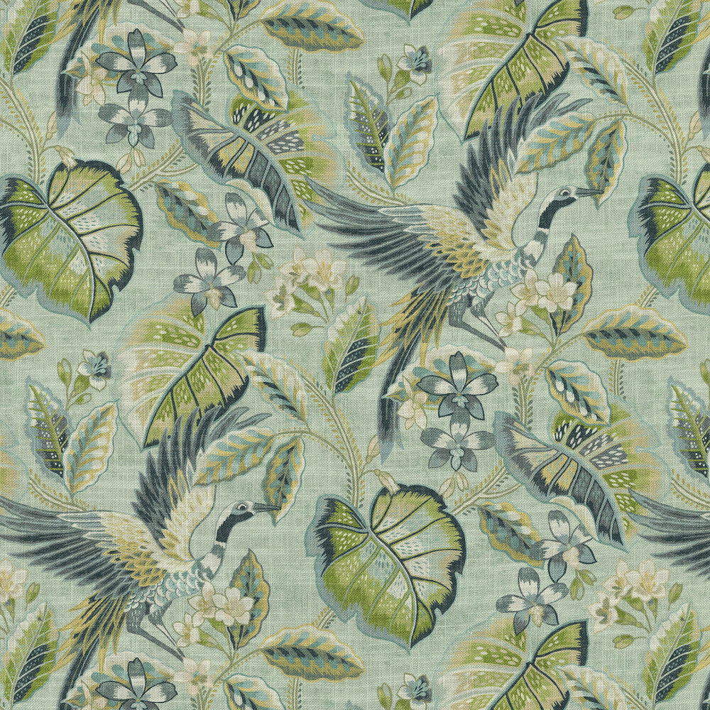 Wren Sea Glass 471312 by P/K LIFESTYLES Designer Fabric - 75% cotton, 25% linen Pakistan 15000 Horizontal: 13.5 and Vertical: 27 54  - Swanky Fabrics -