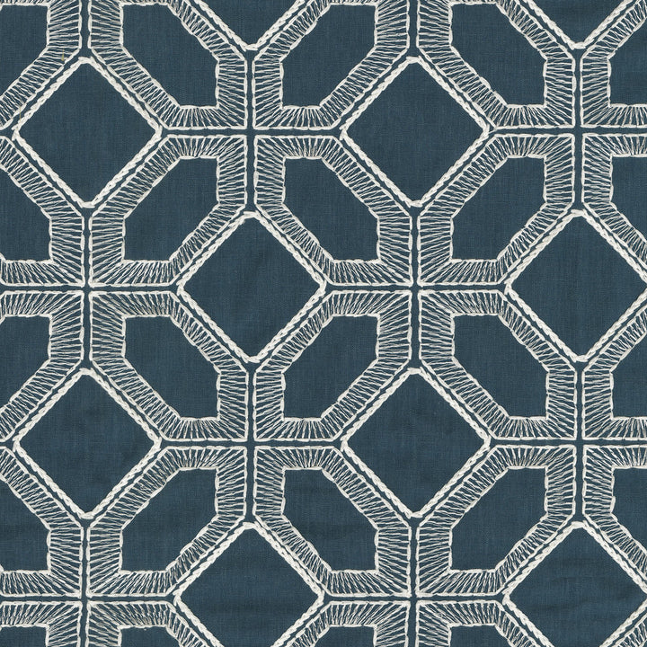 Goa Emb Indigo by PK Lifestyles Designer Fabric - 52% polyester, 48% cotton EMB: 56% rayon, 44% cotton India 51000 Horizontal: 6.5 and Vertical: 6.25 54 - Swanky Fabrics -