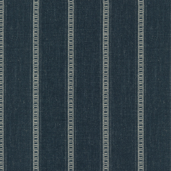 Rancho Stripe Lapis by PK Lifestyles Designer Fabric - 89% polyester, 7% cotton, 4% linen India 50000 Horizontal: 2.62 and Vertical: 0.75 56 - Swanky Fabrics -