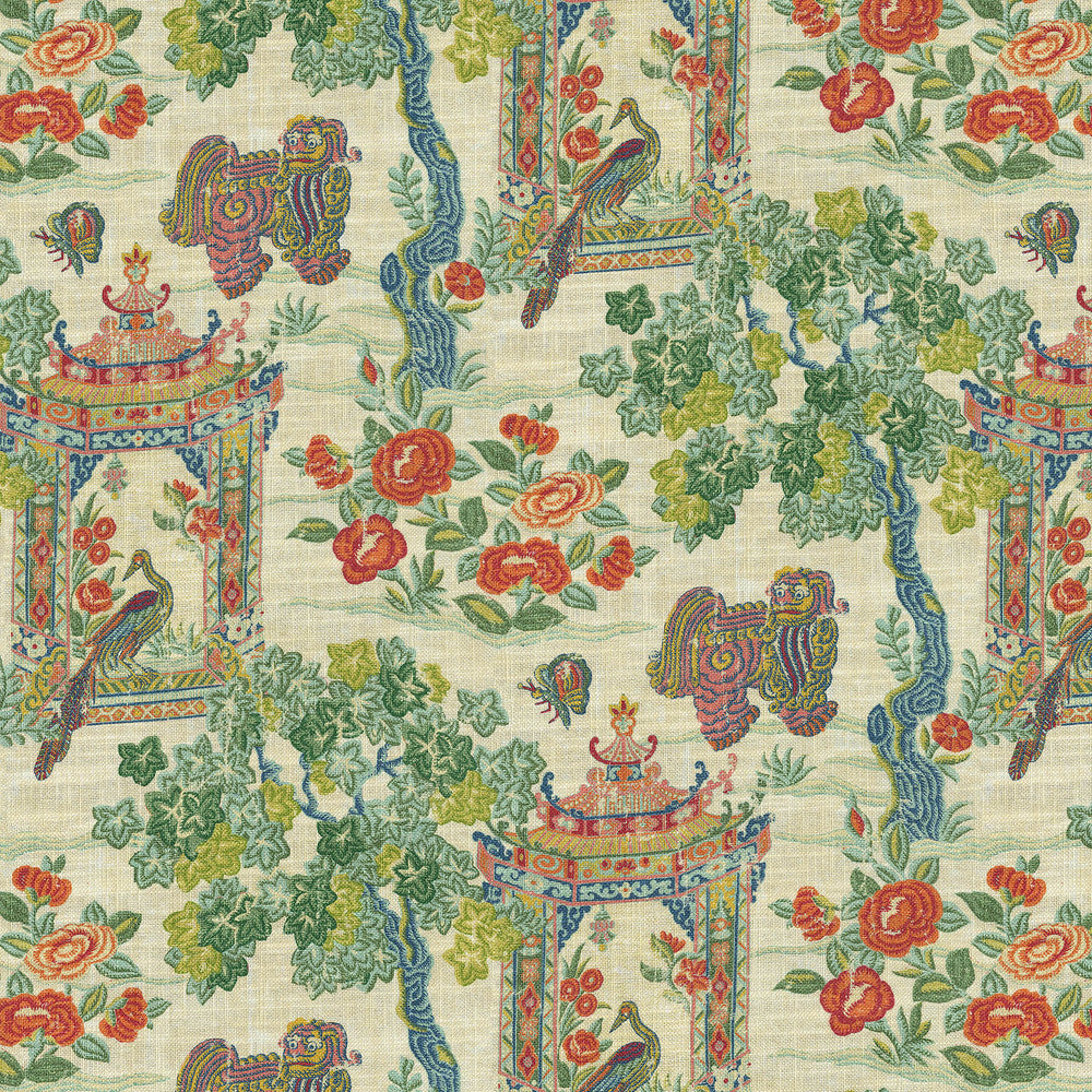 Utopian Garden Bloom by PK Lifestyles Designer Fabric - 75% cotton, 25% linen Pakistan 15000 Horizontal: 13.5 and Vertical: 25.25 54 - Swanky Fabrics -
