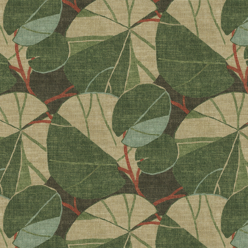 Leafy Place Grasshopper by PK Lifestyles Designer Fabric - 75% cotton, 25% linen Pakistan 15000 Horizontal: 13.5 and Vertical: 25.25 54 - Swanky Fabrics -