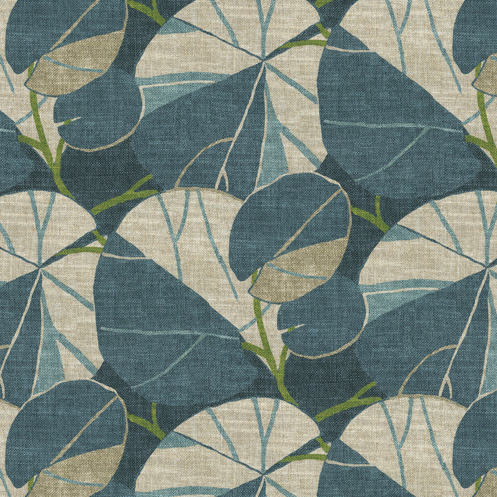 Leafy Place Waterfall by PK Lifestyles Designer Fabric - 75% cotton, 25% linen Pakistan 15000 Horizontal: 13.5 and Vertical: 25.25 54 - Swanky Fabrics -