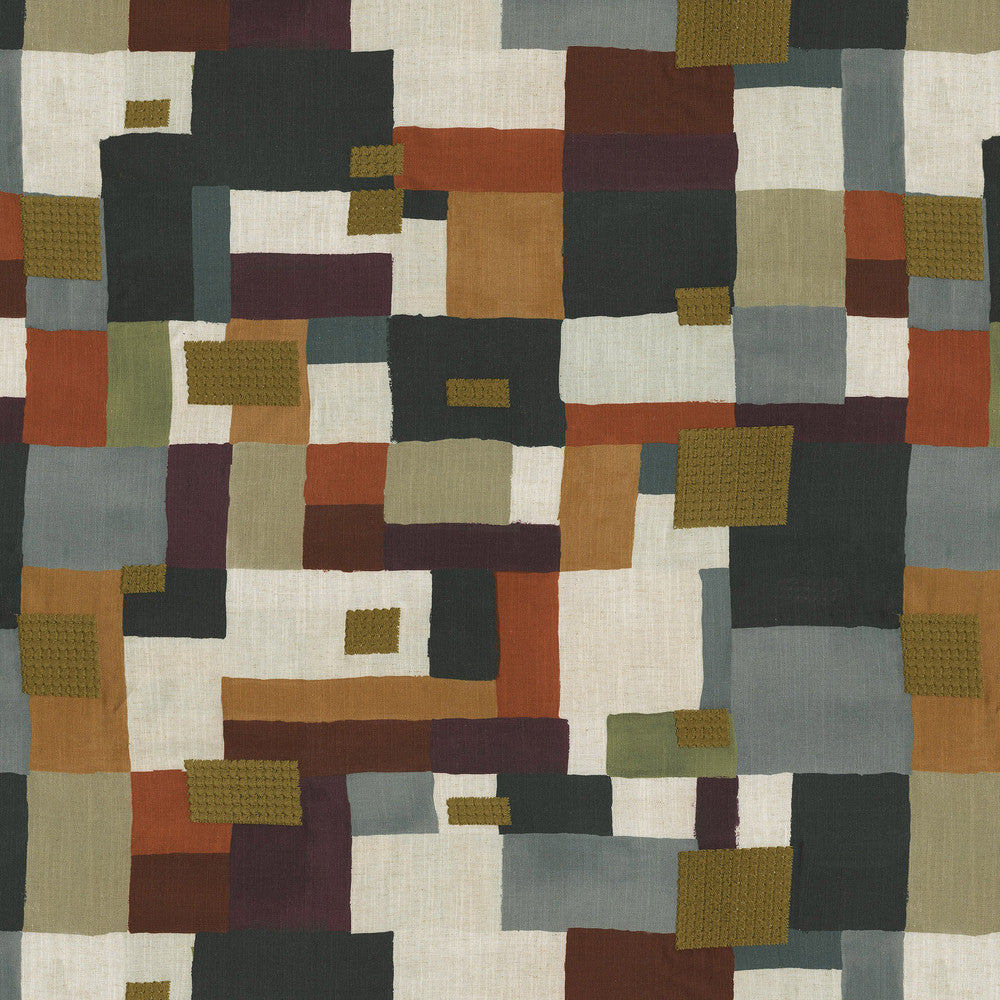 On The Square Emb Woodlands by PK Lifestyles Designer Fabric - 50% cotton, 35% viscose, 15% linen EMB: 100% polyester India 51000 Horizontal: 27 and Vertical: 27 54 - Swanky Fabrics -