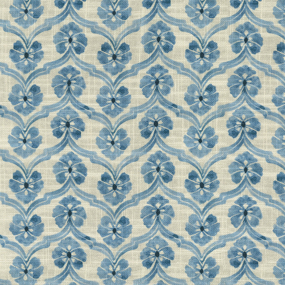 Rhythmic Porcelain by PK Lifestyles Designer Fabric - 75% cotton, 25% linen Pakistan 15000 Horizontal: 4.5 and Vertical: 6.75 54 - Swanky Fabrics -
