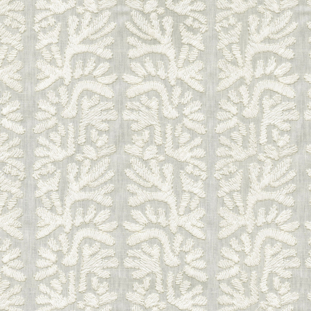 Coral Emb Coconut by PK Lifestyles Designer Fabric - Base: 52% polyester, 48% cotton EMB: 100% cotton India 51000 Horizontal: 7.88 and Vertical: 6.25 53 - Swanky Fabrics -