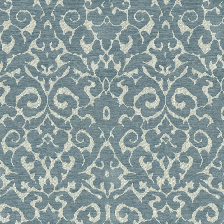 Verona Damask Chambray by PK Lifestyles Designer Fabric - 100% polyester India 51000 Horizontal: 14 and Vertical: 27.5 56 - Swanky Fabrics -