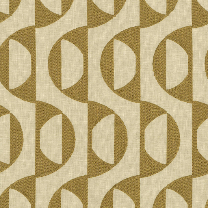 Calder Emb Golden 472120 by PK Lifestyles Designer Fabric Expressionist VI Base: 50% Polyester, 50% Cotton EMB: 100% Viscose India 51000 H: 3.25, V: 9 54 - Swanky Fabrics -