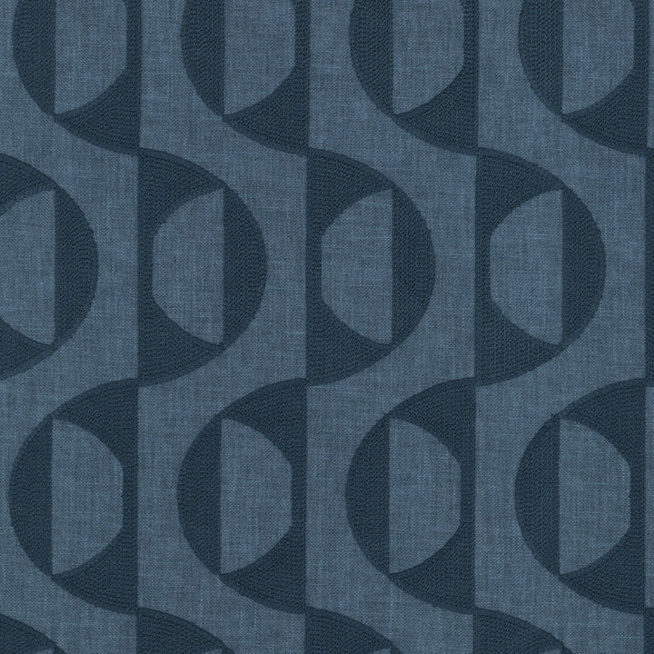 Calder Emb Indigo 472122 by PK Lifestyles Designer Fabric Expressionist VI Base: 50% Polyester, 50% Cotton EMB: 100% Viscose India 51000 H: 3.25, V: 9 54 - Swanky Fabrics -