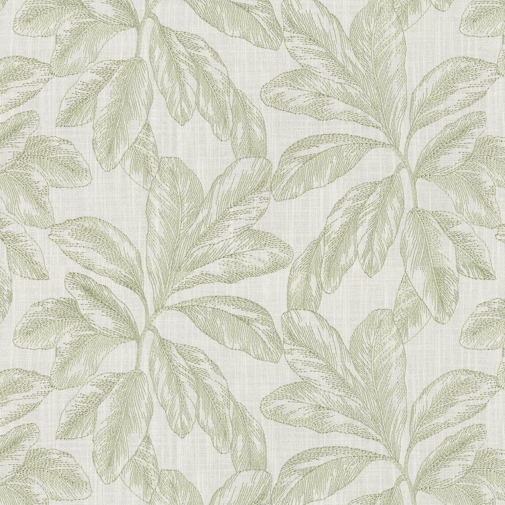 Paradise Emb Celery 472130 by PK Lifestyles Designer Fabric Design by Nature VIII Base: 75% Cotton, 25% Polyester EMB: 100% Rayon India 33000 H: 13.25, V: 9.25 53 - Swanky Fabrics -