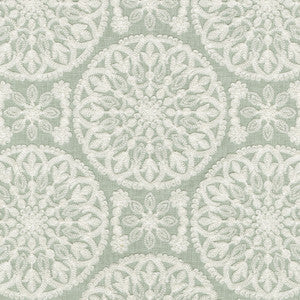 Lace Medallion Emb Mist 472231 by PK Lifestyles Designer Fabric