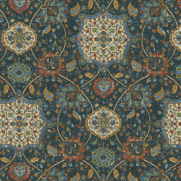Divine Details Lapis 472333 by PK Lifestyles Designer Fabric History Retold VIII 91% Polyester, 9% Linen China 45000 H: 13.5, V: 27 54 - Swanky Fabrics -