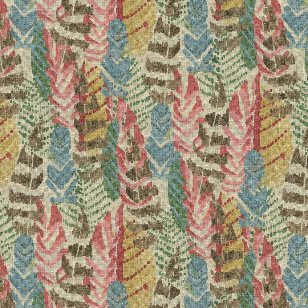 Leaf Plumes Bloom 472570 by PK Lifestyles Designer Fabric Cozy Life VIII 75% Cotton, 25% Linen Pakistan 15000 H: 13.5, V: 25.25 54 - Swanky Fabrics -
