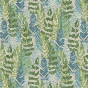 Leaf Plumes Seaglass 472572 by PK Lifestyles Designer Fabric