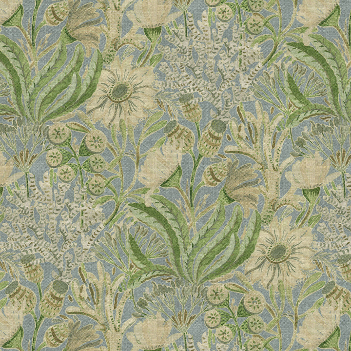 Discoveries Powder 472611 by PK Lifestyles Designer Fabric Cozy Life VIII 75% Cotton, 25% Linen Pakistan 15000 H: 13.5, V: 27 54 - Swanky Fabrics -