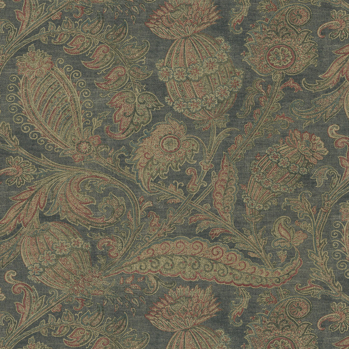 Loggia Azure 472632 by PK Lifestyles Designer Fabric History Retold VIII 555 Linen, 45% Rayon Pakistan 50000 H: 27, V: 25.25 54 - Swanky Fabrics -