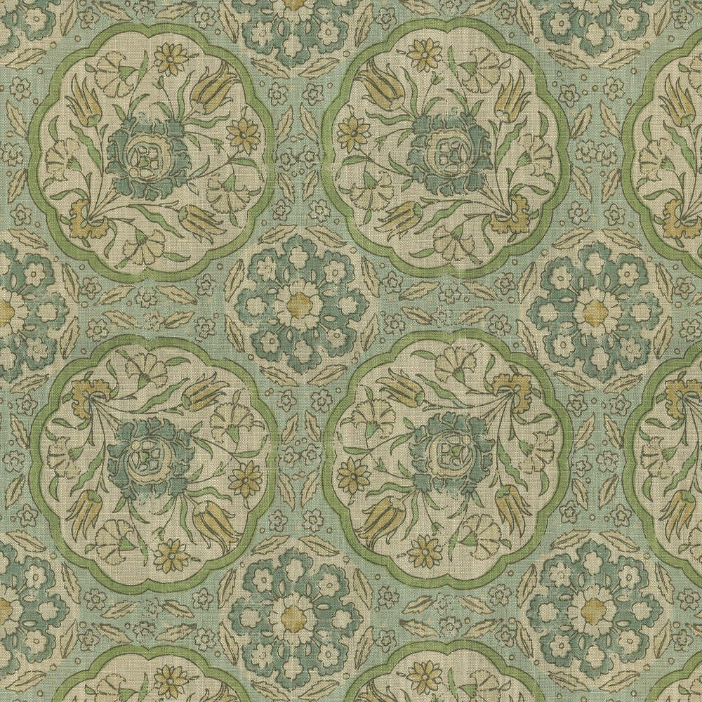 Worlds Away Mist 472671 by PK Lifestyles Designer Fabric Cultural Exchange IX 75% Cotton, 25% Linen Pakistan 15000 H: 27, V: 25.25 54 - Swanky Fabrics -