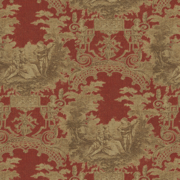 A Sweet Life Rouge 472682 by PK Lifestyles Designer Fabric History Retold VIII 555 Linen, 45% Rayon Pakistan 50000 H: 13.5, V: 25.25 54 - Swanky Fabrics -