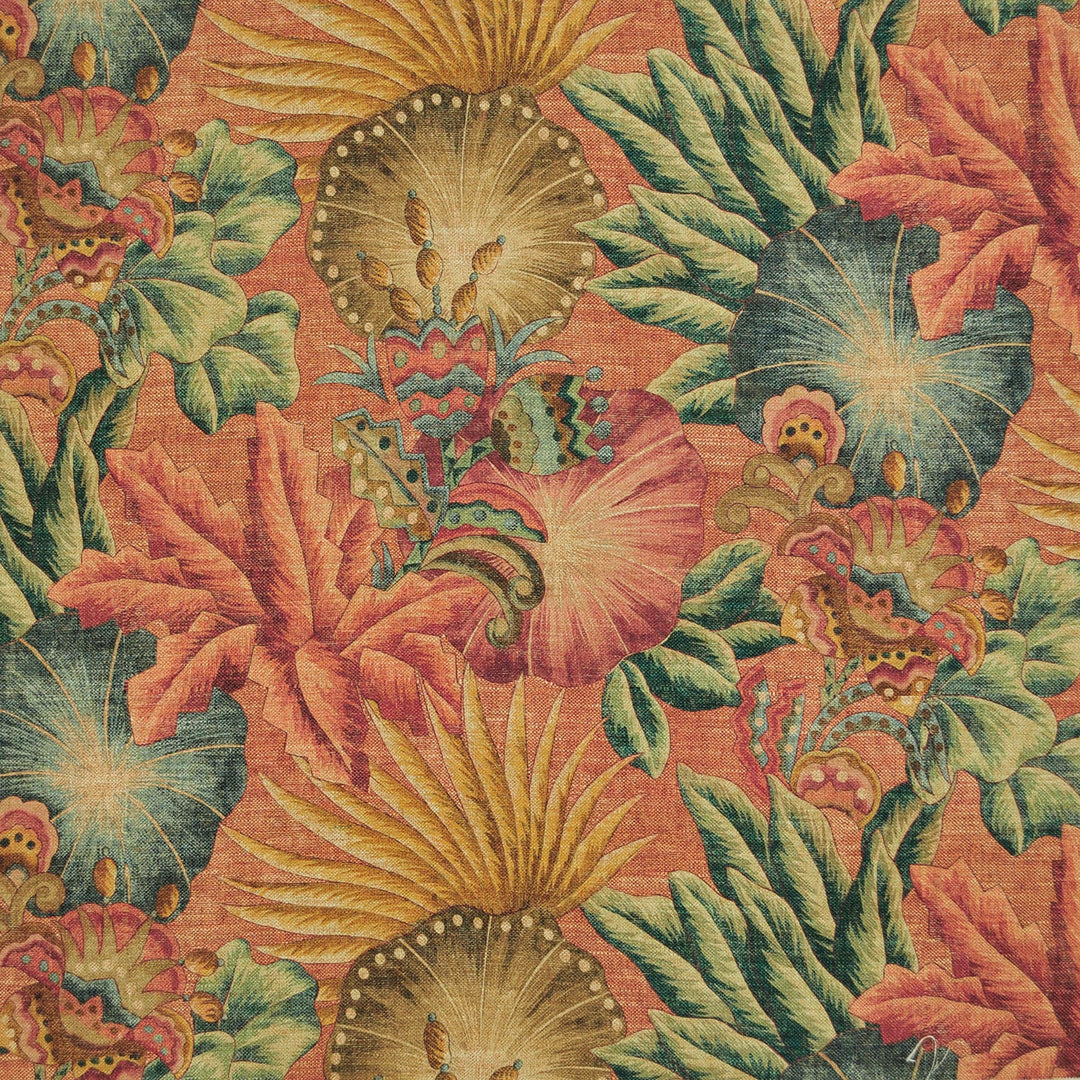 Folklorico Sangria 472830 by PKL Studio Designer Fabric - 75% Cotton 25% Linen Pakistan 15000 Horizontal: 27.000" and Vertical: 27.000" 54 - Swanky Fabrics -