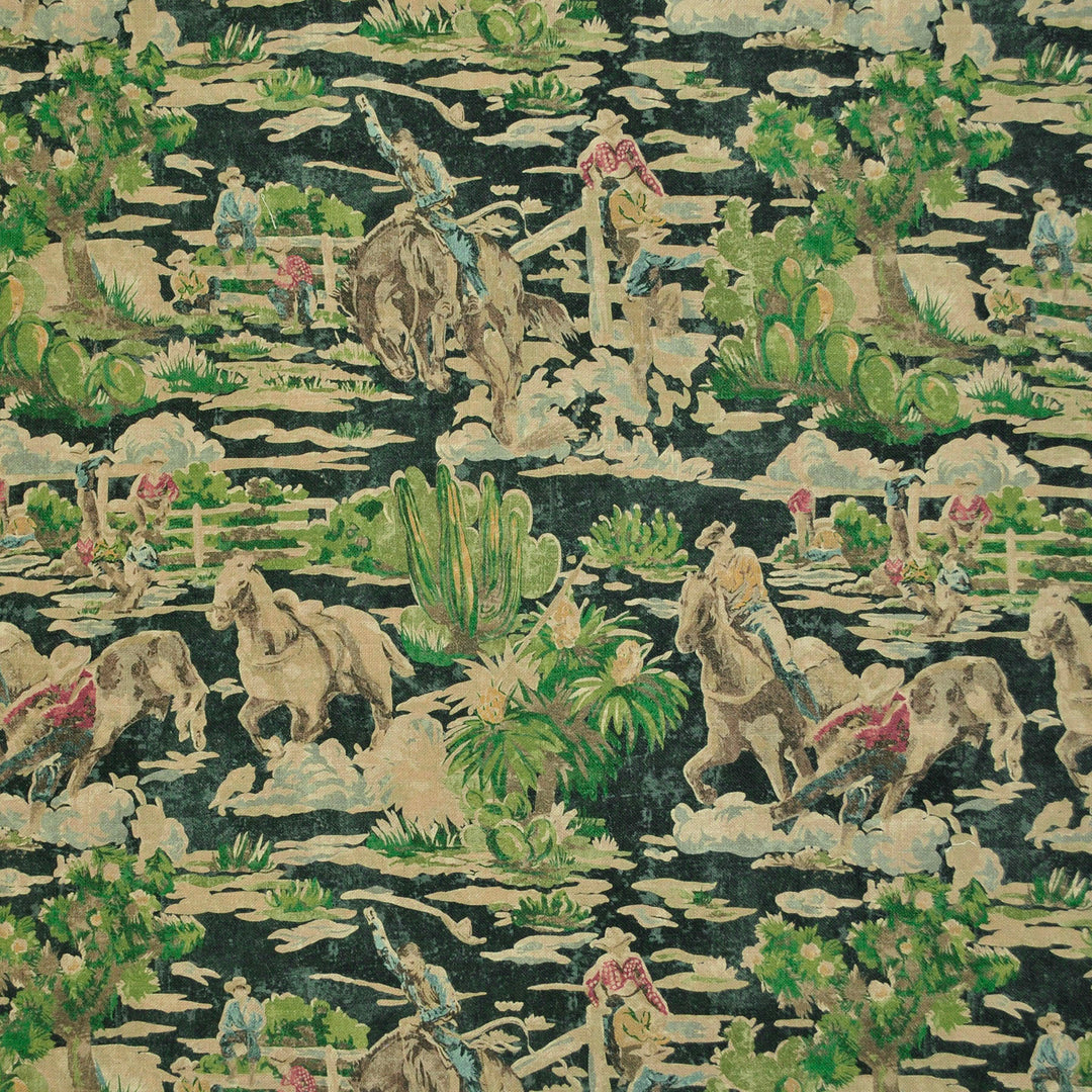 First Rodeo Denim 472882 by PKL Studio Designer Fabric - 75% Cotton 25% Linen Pakistan 15000 Horizontal: 27.000" and Vertical: 27.000" 54 - Swanky Fabrics -