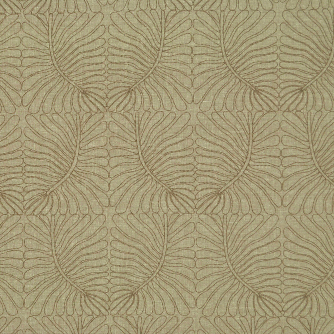 Selva Emb Flaxen 472952 by PKL Studio Designer Fabric - BASE:70% Polyester 30% Cotton EMB:100% Polyester India 8900 Horizontal: 13.250" and Vertical: 15.750" 53 - Swanky Fabrics -