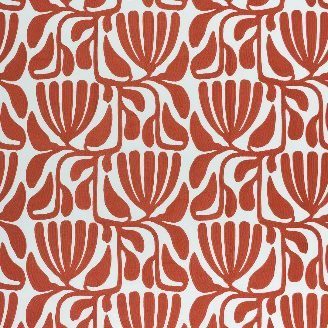 Mercado Emb Coral 473061 by PKL Studio Designer Fabric - BASE:100% Cotton EMB:100% Poly India 51000 Horizontal: 17.750" and Vertical: 15.500" 53 - Swanky Fabrics -