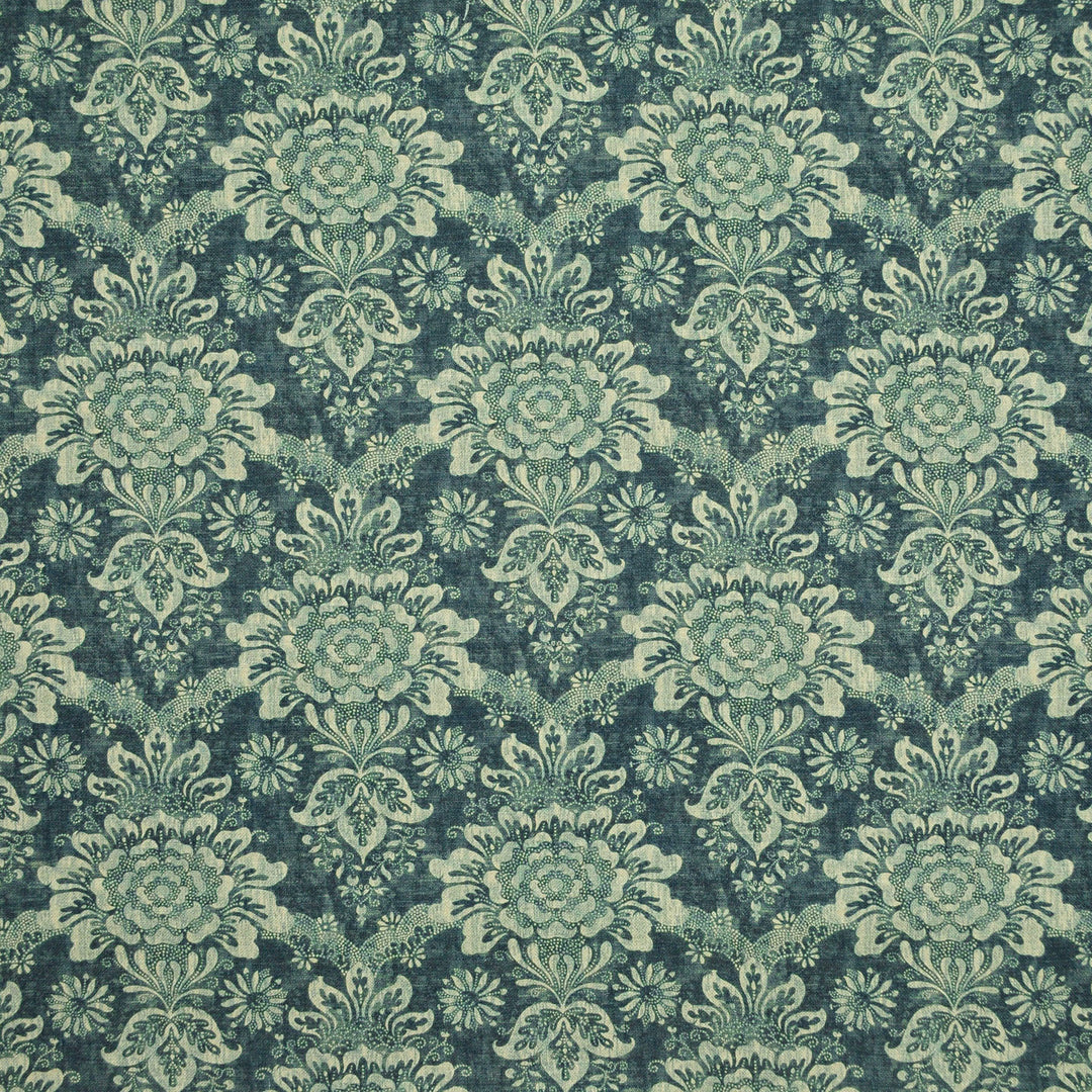 Chantall Indigo 473190 by PKL Studio Designer Fabric - 75% Cotton 25% Linen Pakistan 15000 Horizontal: 6.750" and Vertical: 16.000" 54 - Swanky Fabrics -