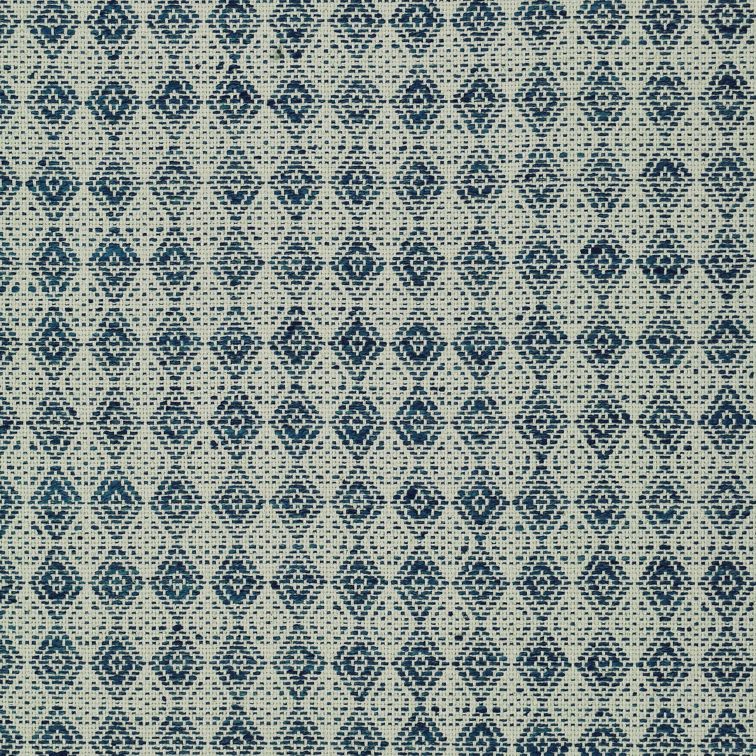 Nico Indigo 480811 by PKL Studio Designer Fabric - 68% Cotton 32% Polyester India 51000 Horizontal: 1.000" and Vertical: 1.375" 55 - Swanky Fabrics -